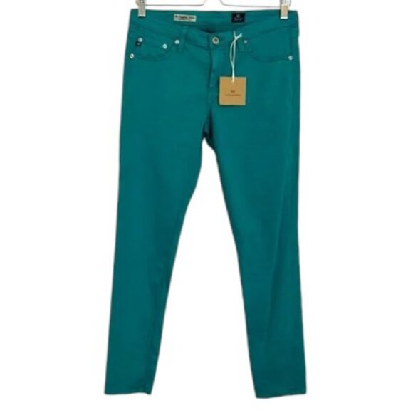 AG Adriano Goldschmied teal supper skinny ankle jeans size 30 NWT - Picture 3 of 10